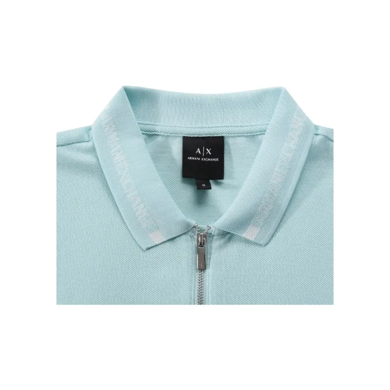 ARMANI EXCHANGE SS24 Polo Shirt Men's Light Blue-Green-4