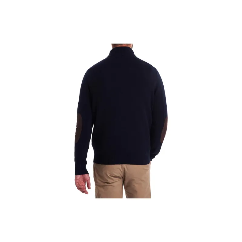 BARBOUR High Neck Half Buttoned Knit Jumper-3