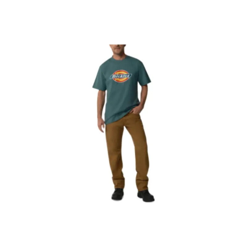 Dickies Short Sleeve Tri-Color Logo Graphic T-Shirt Men's Green-1
