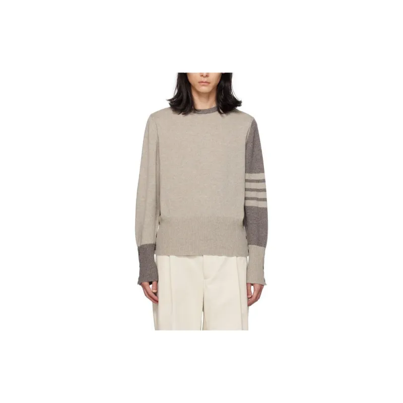 THOM BROWNE Striped Knitted Crewneck Jumper-2