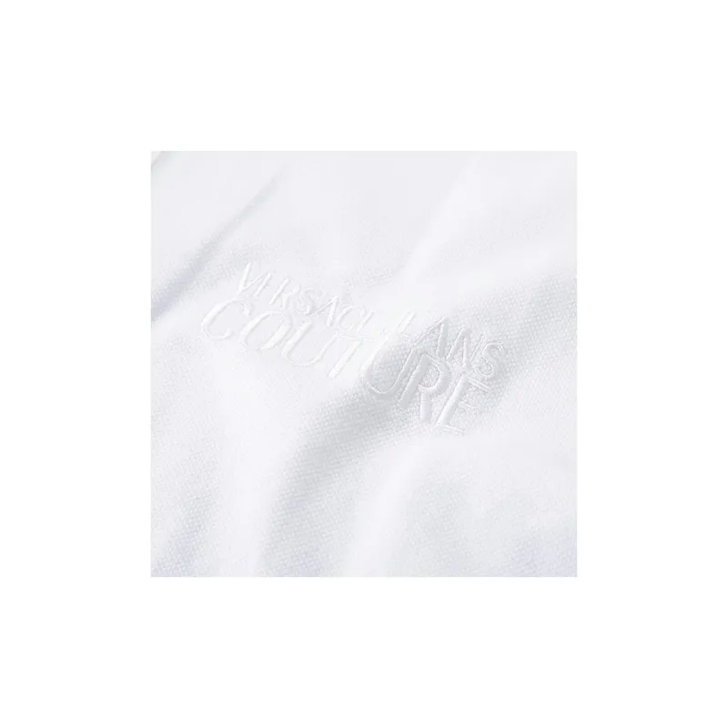 VERSACE JEANS COUTURE Logo embroidered Cotton Polo Shirt-4
