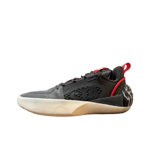 LINING All City 12 Basketball Shoes Men Low-Top Obsidian Grey / Neon