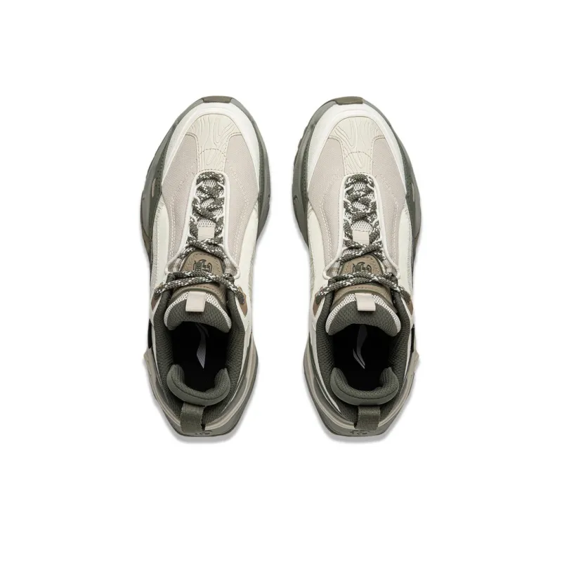 LiNing CF Su Chi 3 Cushioning, Slip Resistant, And Abrasion Resistant Low Top Hiking Shoes Women's Beige Green-3