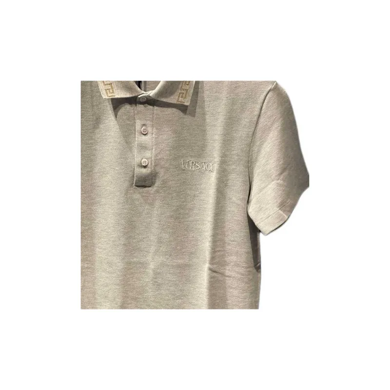 VERSACE SS24 Polo Shirt Men's Gray-1