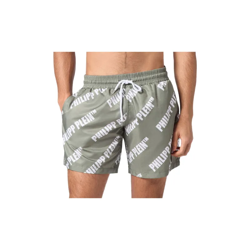PHILIPP PLEIN Logo print Swim Shorts-1