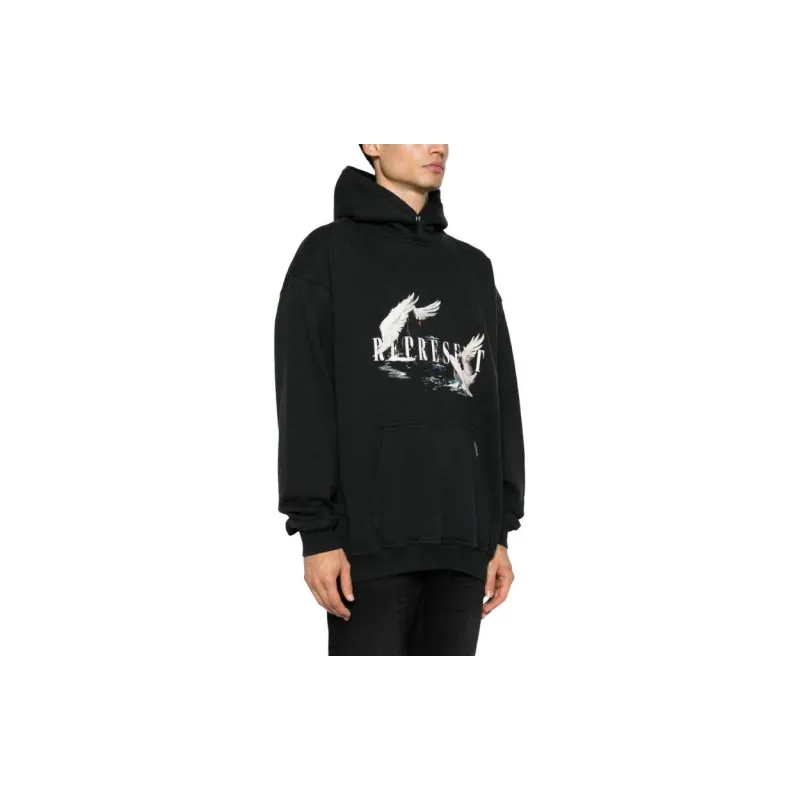 REPRESENT Logo print Cotton Hoodie-3