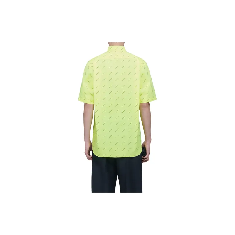 Balenciaga Shirt Men's Fluorescent Yellow-4