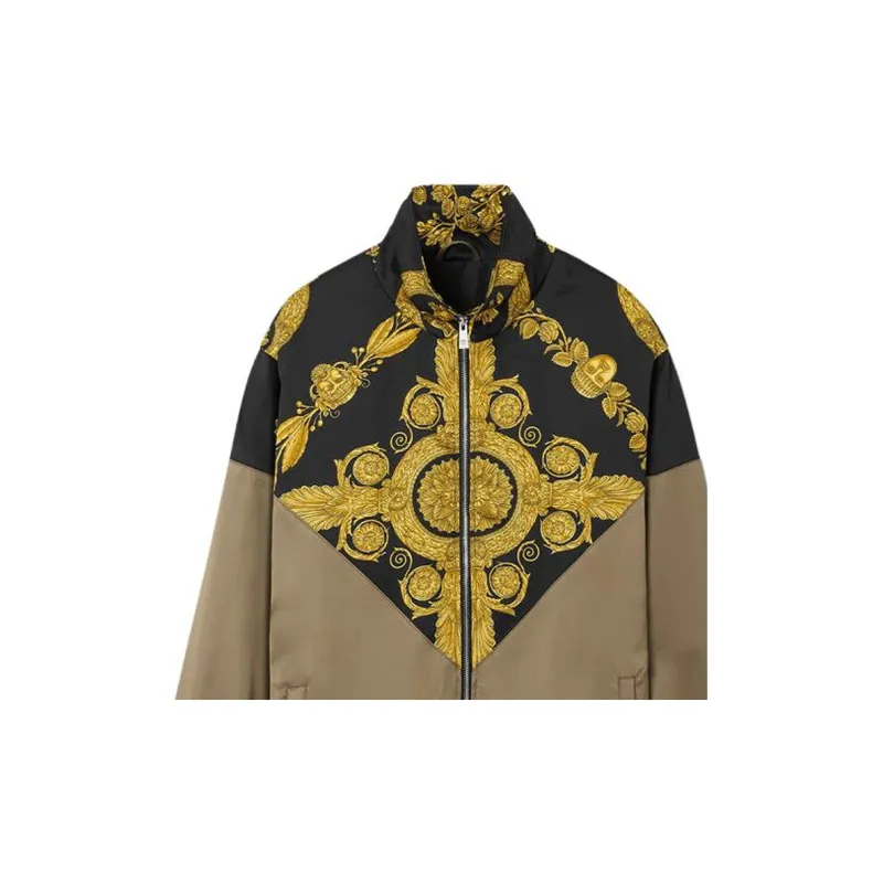 VERSACE Baroque Pattern Zip Up Track Jacket-3