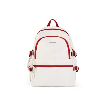 JEANSWEST Fabric Backpack Regular Unisex Red White/Purple