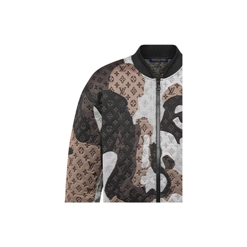 LOUIS VUITTON Monogram Cotton Jersey Bomber-5