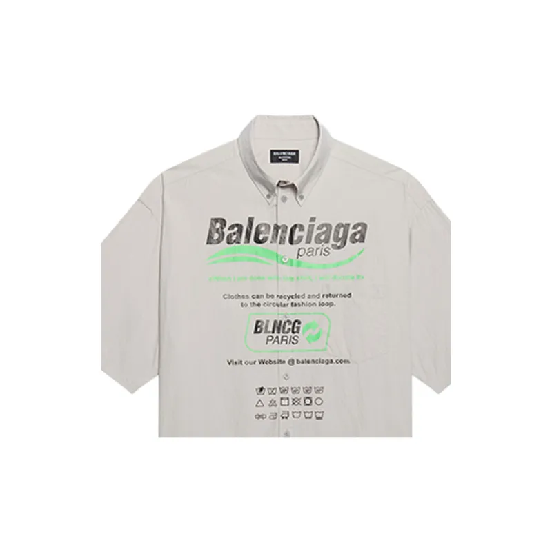 Balenciaga Shirts Men Gray-4