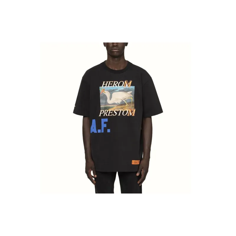 HERON PRESTON Logo Print Af Oversized T Shirt-2