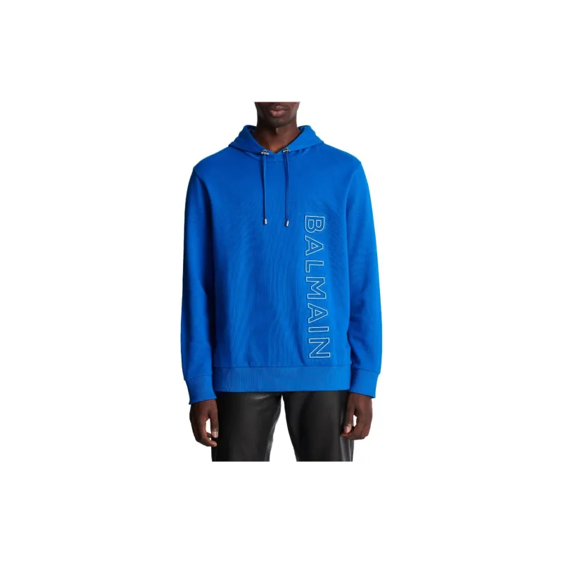 BALMAIN Embossed BALMAIN Hooded Sweatshirt-4