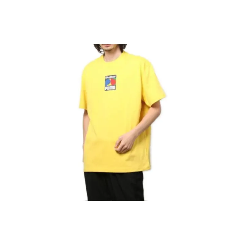 PUMA Set in Sleeve T Shirt Men's Yellow-5