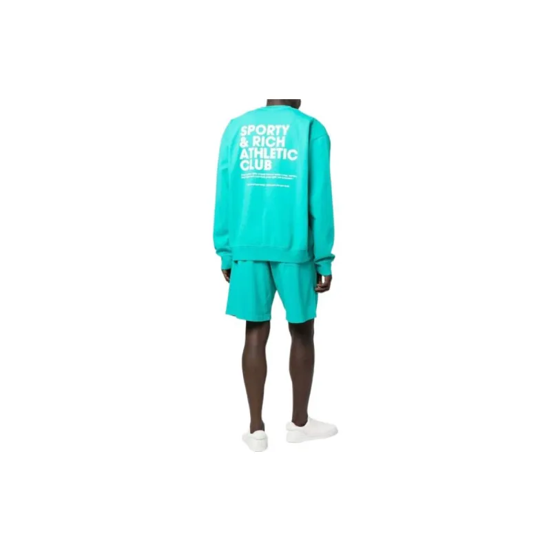 SPORTY & RICH Logo Printed Crewneck Sweatshirt-2