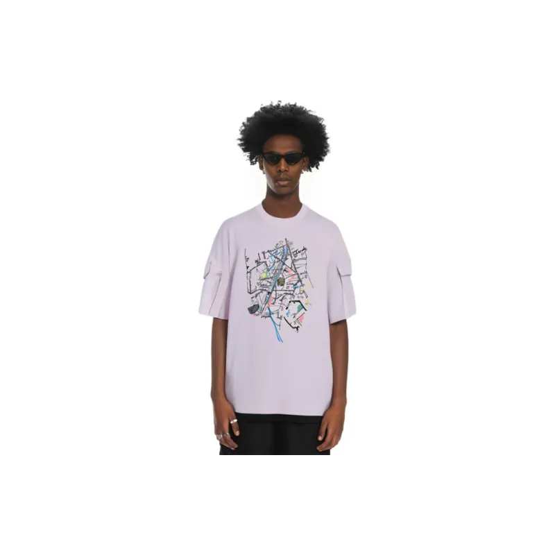 FENDI T-Shirts Men Light Purple-4