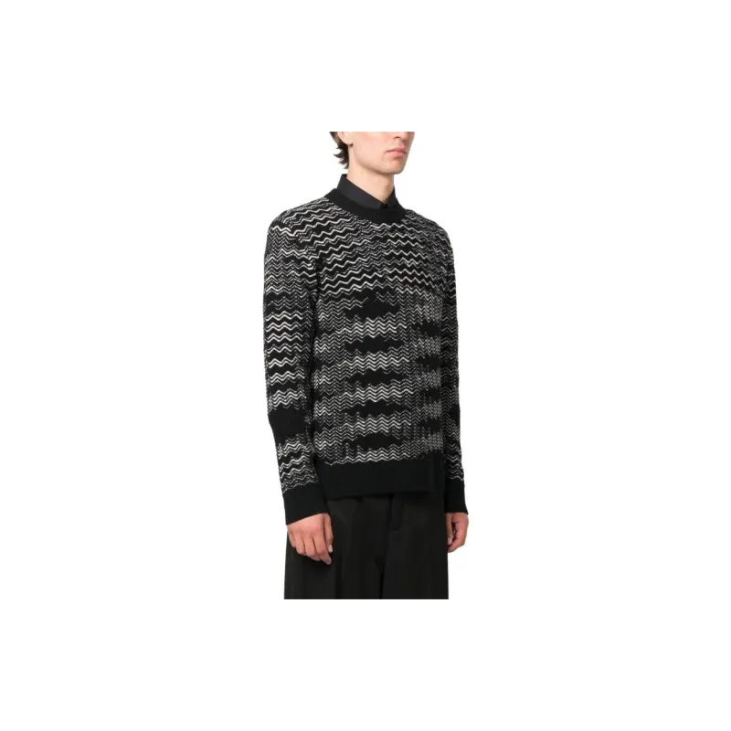 MISSONI Zigzag Pattern Crewneck Knitted Jumper-3