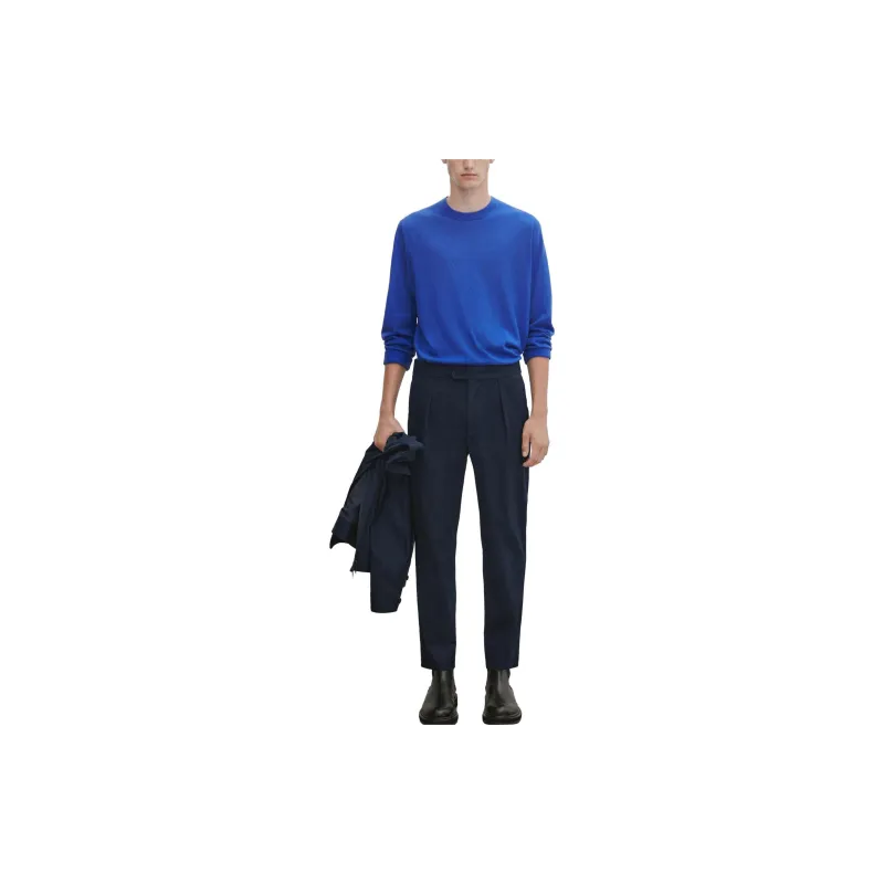 Massimo Dutti Cashmere Sweaters Men Steel Blue-3