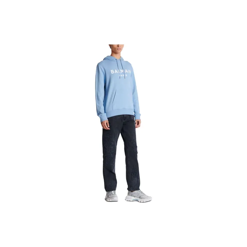 BALMAIN FW23 Sweatshirt Men's Light Blue-5