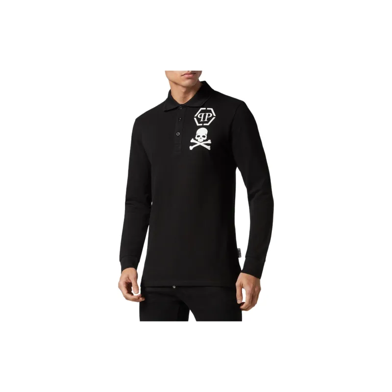 PHILIPP PLEIN Skull print Cotton Polo Shirt-3
