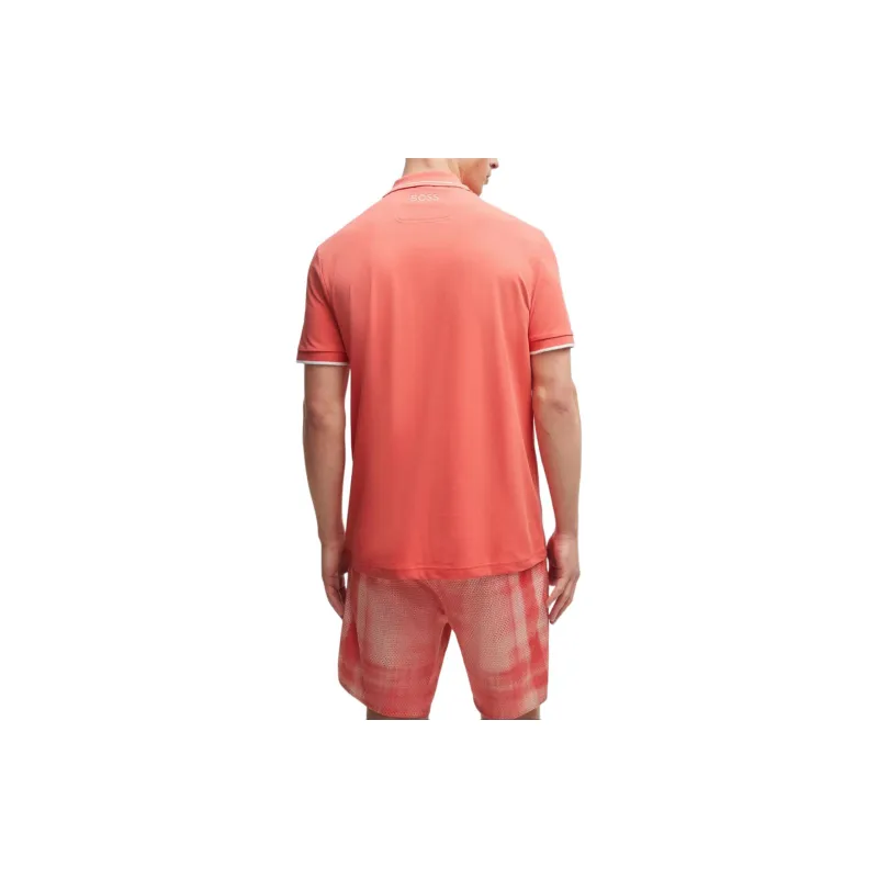 HUGO BOSS Logo embroidered Piqué Polo Shirt-2