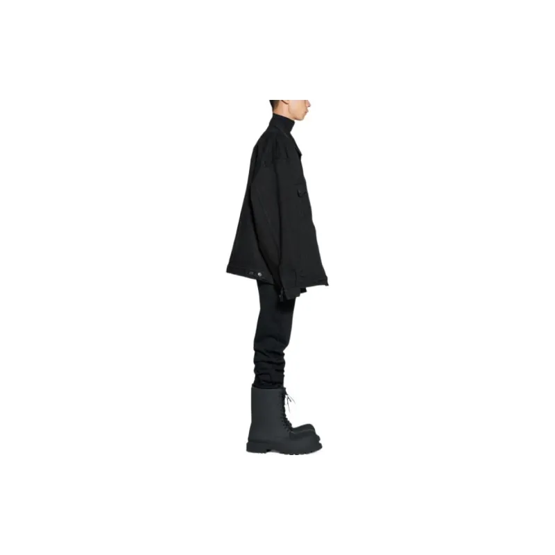 Balenciaga Japanese Selvedge Heavy Denim Oversized Jacket-4