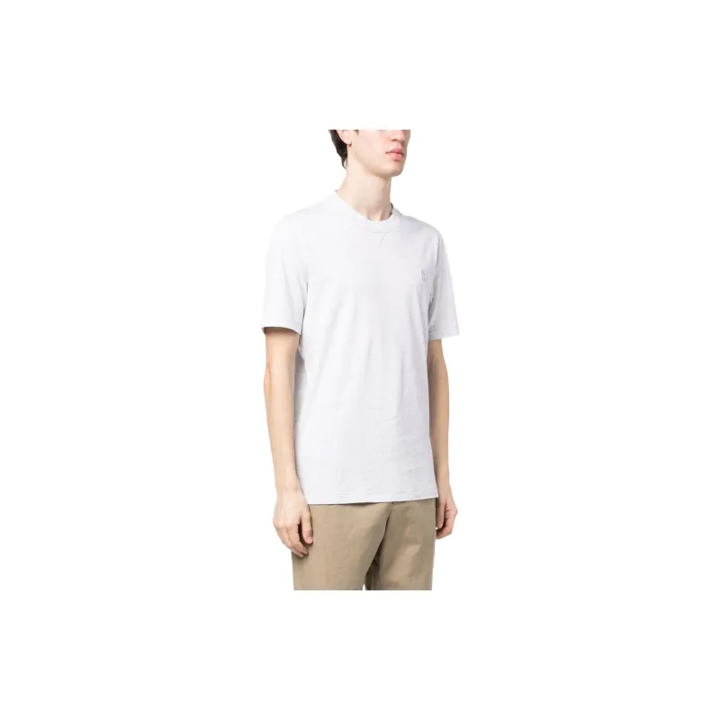 Brunello Cucinelli T Shirts Men Light Gray-3
