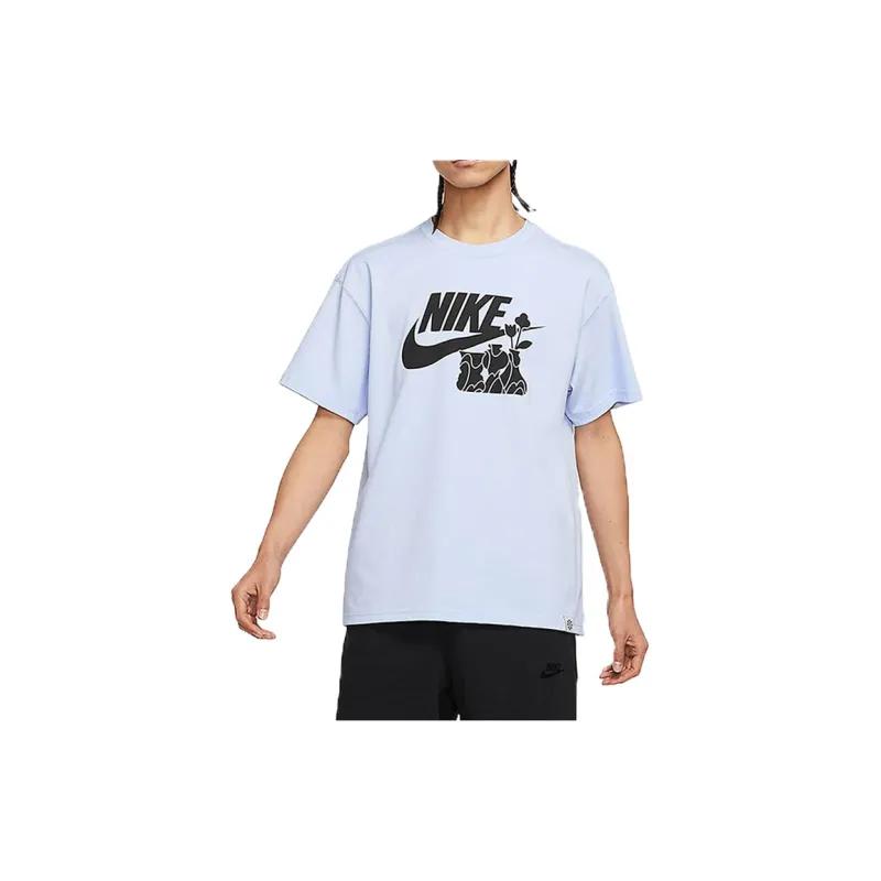 Nike T Shirts Men Light Blue-4