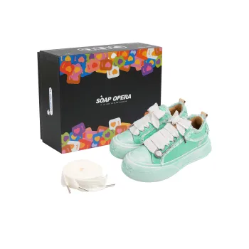 SOAP OPERA Wiping Color Series Anti Slip And Wear Resistant Height Increasing Low Top Canvas Shoes Women's