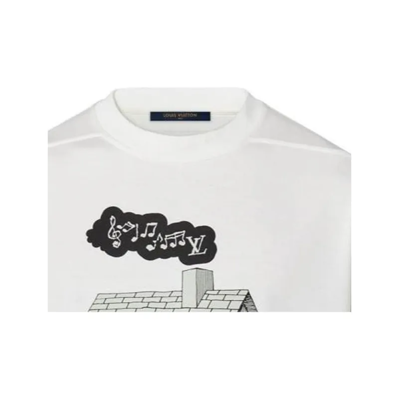 LOUIS VUITTON Lv Fall Series T Shirt Men's White-5