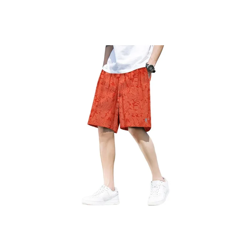 QIAODAN Casual Shorts Men's Burnt Ochre/terracotta-2