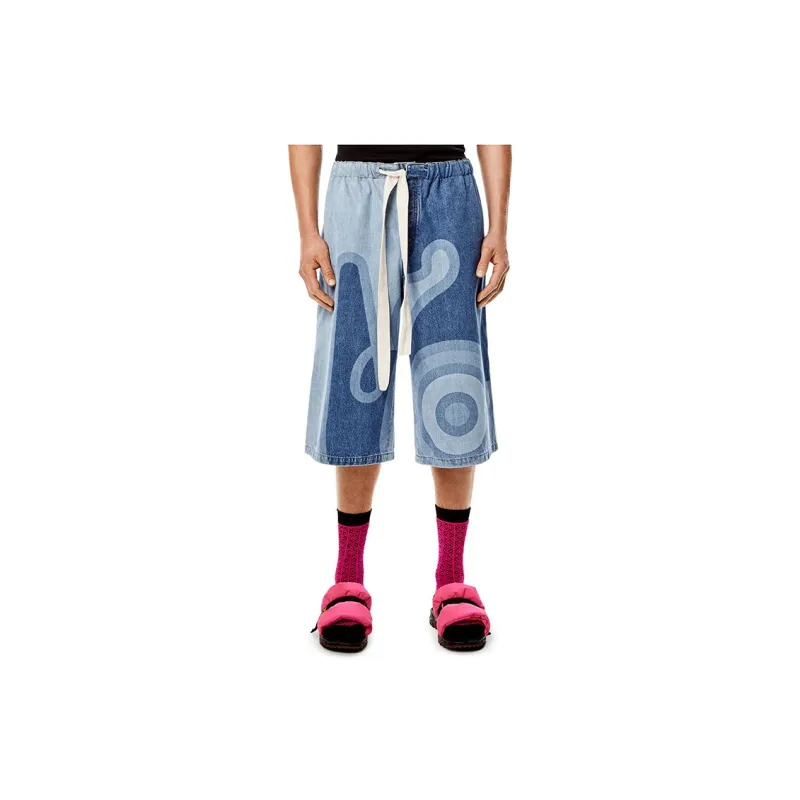 LOEWE SS22 Denim Shorts Men's Blue-1