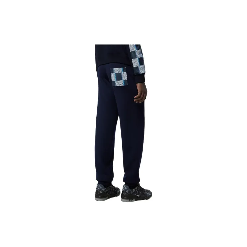 LOUIS VUITTON Athletic Trousers Men's Blue-4