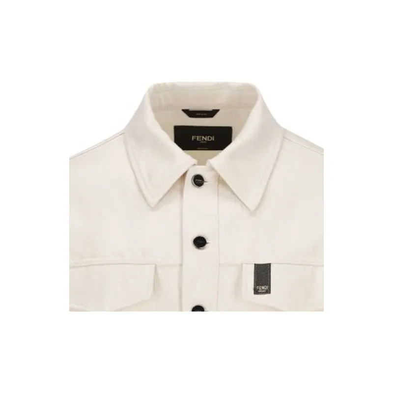 FENDI SS22 Jackets Coats Men's White-5