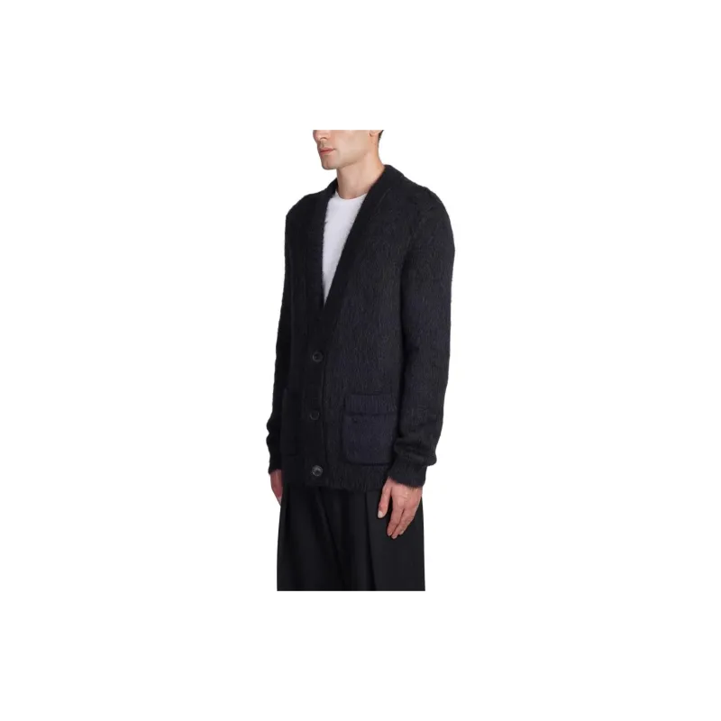BALMAIN Logo Detailed V Neck Cardigan-2