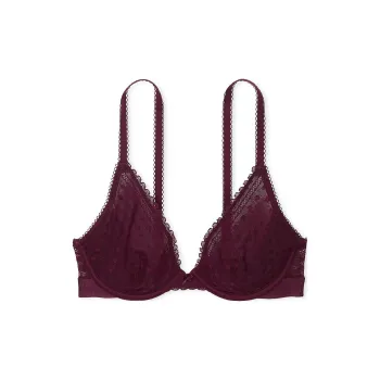 Victoria's Secret PINK WINK Unlined Plunge Bra / Wild Rose Bra Women's Wild Rose