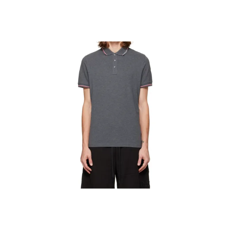 Moncler Polo Shirts Men Gray-1