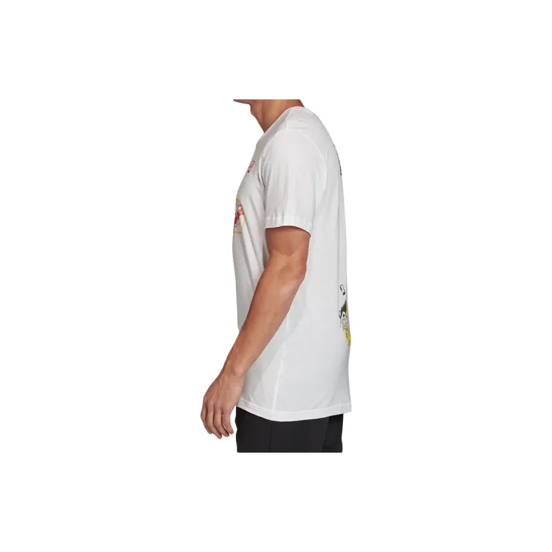 Adidas T Shirts Men White-4