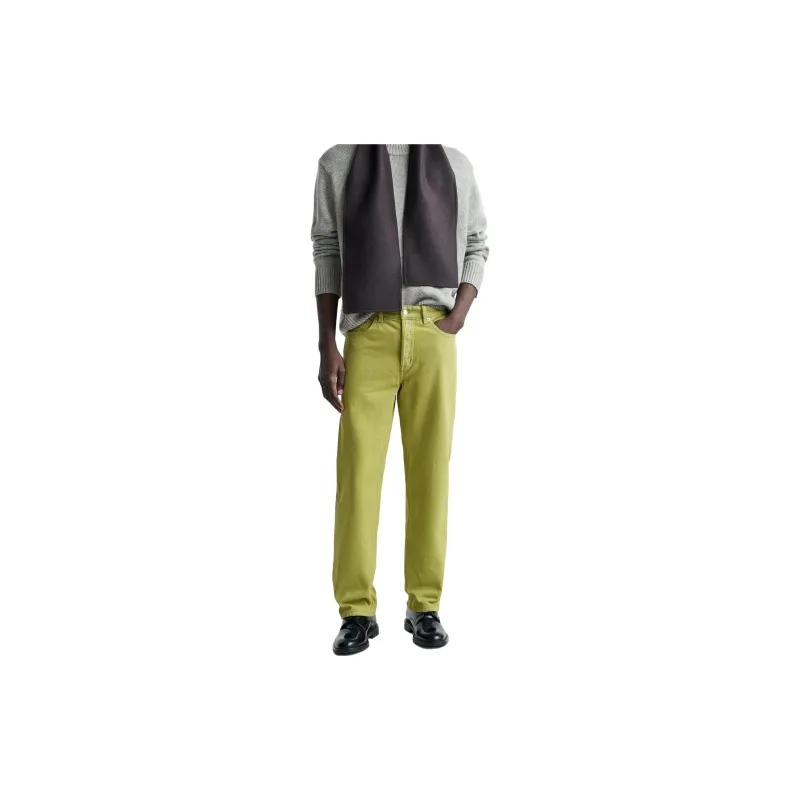 ZARA Jeans Men Yellow Green-2