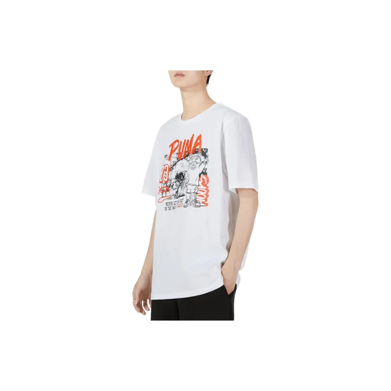 PUMA T Shirts Men White-2
