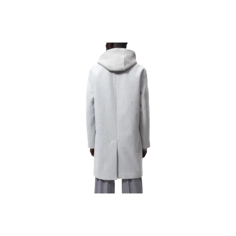 ZARA Coats Men Light Gray-2