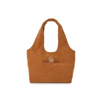 Hotwind Fabric Shoulder Bag Medium Size Women's Beige/Light Brown