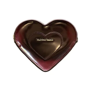 Dr.Martens Imitation Leather Heart Shaped Bag, Shoulder Bag, Crossbody Bag Mini Women's Red