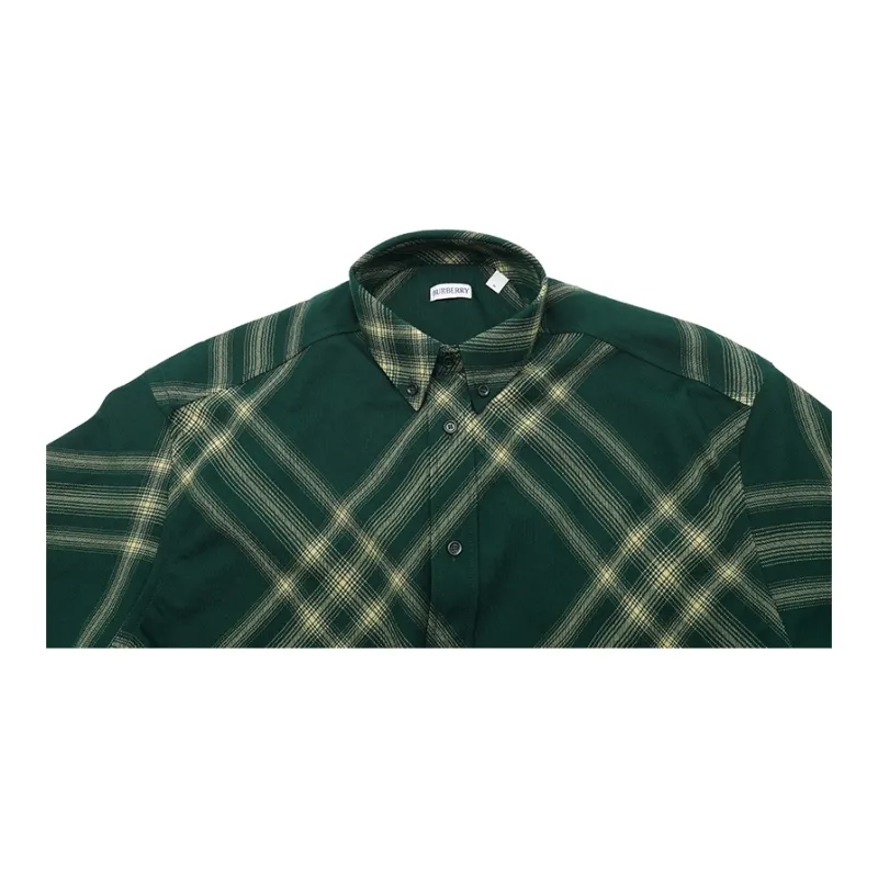 Burberry Checked Logo Embroidered Shirt-3