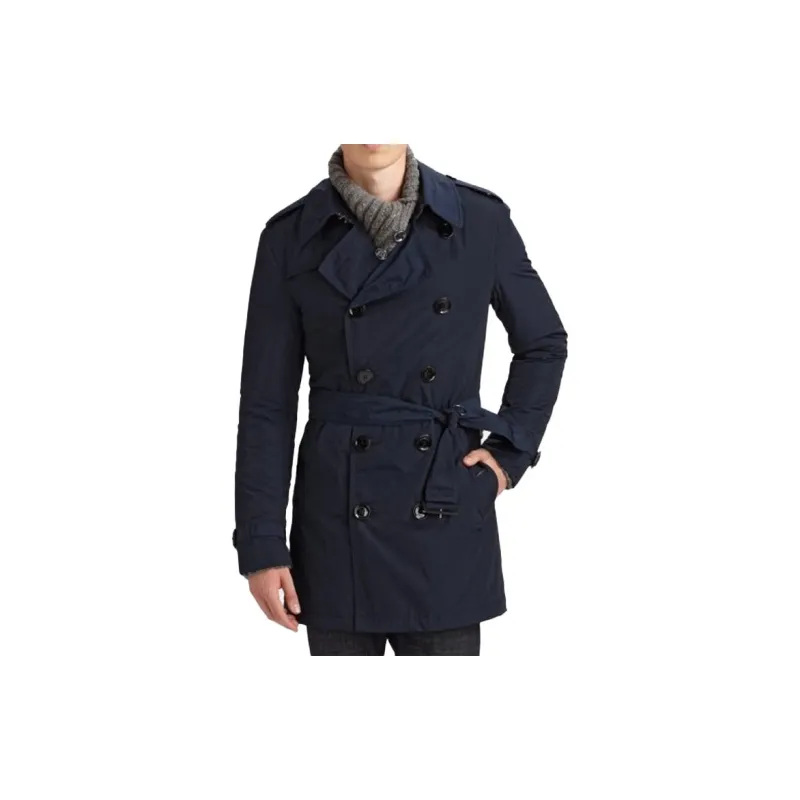 Burberry Trench Coat Men's Dark Blue-3