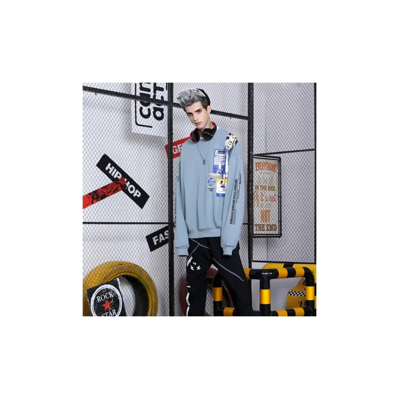 GENANX Sweatshirt Unisex Gray Blue-3