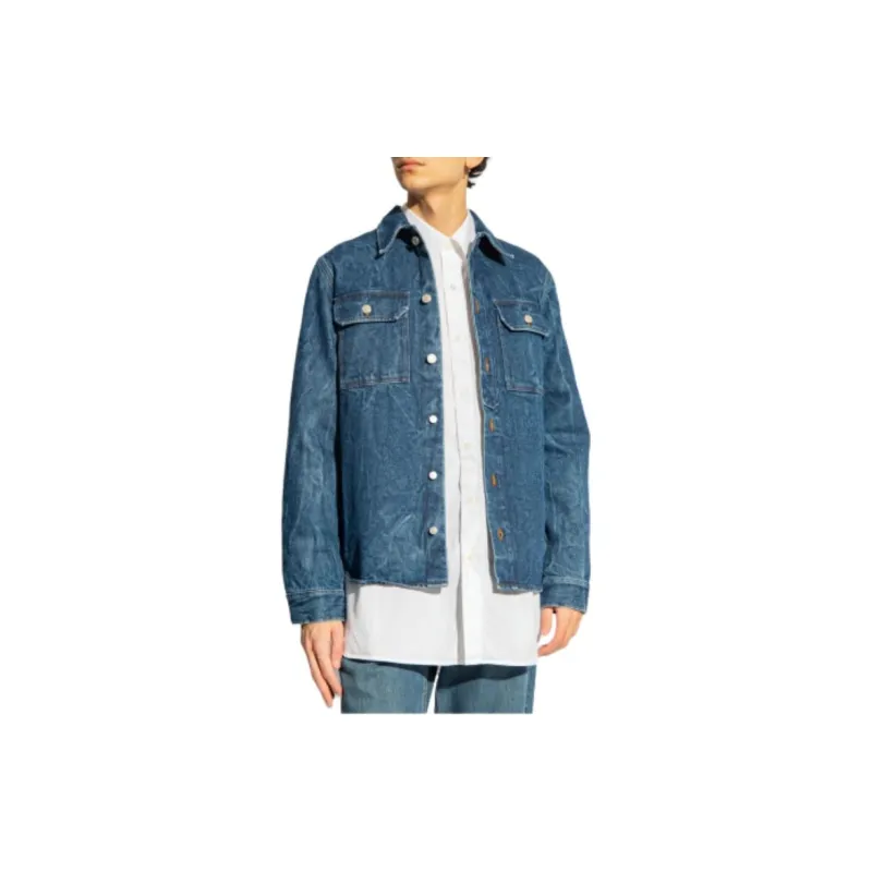 DRIES VAN NOTEN Denim Jacket Men's Marine Blue-2