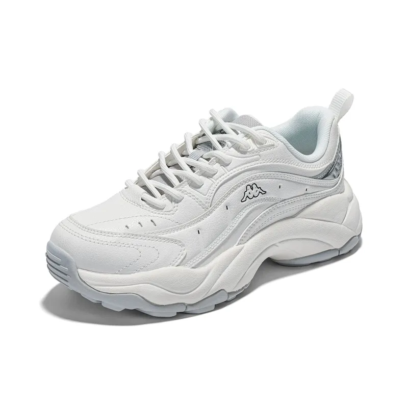 Kappa Anti Slip Wear Resistant Low Top Chunky Sneakers Women's White-2