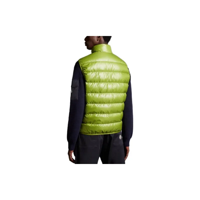 Moncler Aube Series Vests Men Leaf Green-2