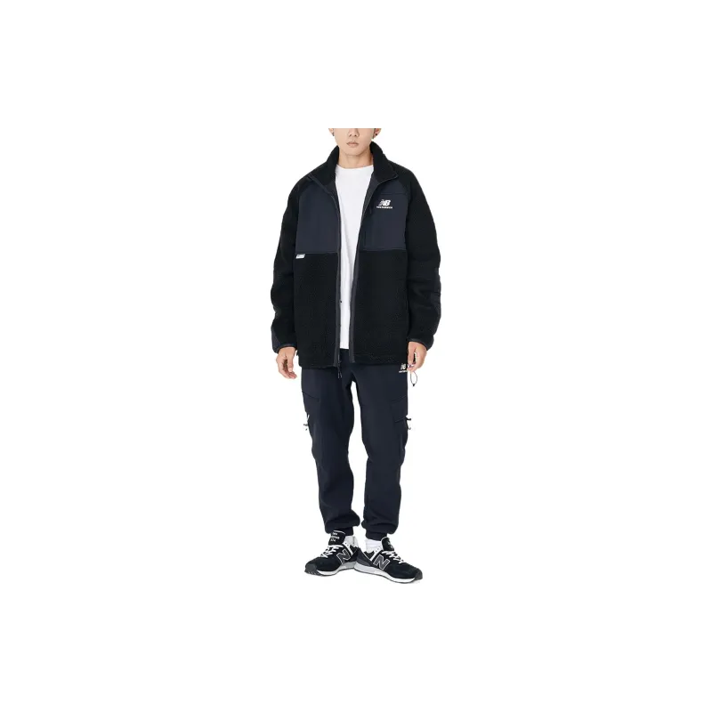 New Balance Velvet Jackets Men Black-2